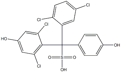 (2,5-Dichlorophenyl)(2,6-dichloro-4-hydroxyphenyl)(4-hydroxyphenyl)methanesulfonic acid 结构式