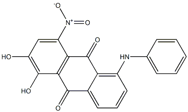 1-Anilino-5,6-dihydroxy-8-nitroanthraquinone 结构式