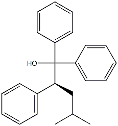 [S,(-)]-4-Methyl-1,1,2-triphenyl-1-pentanol 结构式