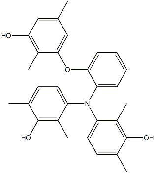 N,N-Bis(3-hydroxy-2,4-dimethylphenyl)-2-(3-hydroxy-2,5-dimethylphenoxy)benzenamine 结构式