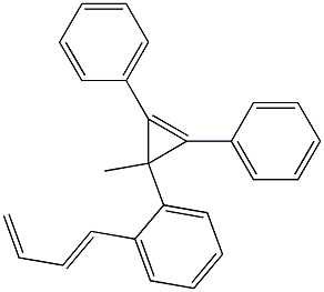 1-[2-(1-Methyl-2,3-diphenyl-2-cyclopropen-1-yl)phenyl]-1,3-butadiene 结构式