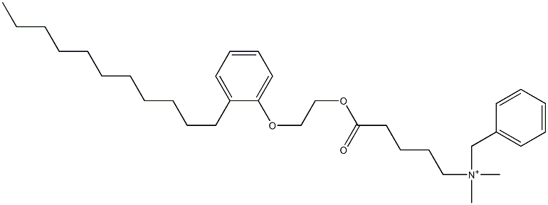 N,N-Dimethyl-N-benzyl-N-[4-[[2-(2-undecylphenyloxy)ethyl]oxycarbonyl]butyl]aminium 结构式