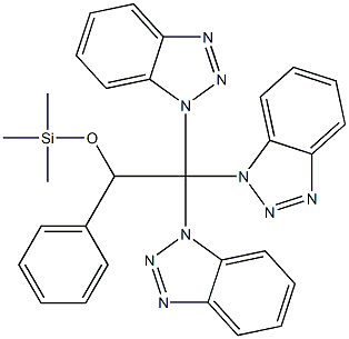 1-Phenyl-1-(trimethylsilyl)oxy-2,2,2-tris(1H-benzotriazol-1-yl)ethane 结构式