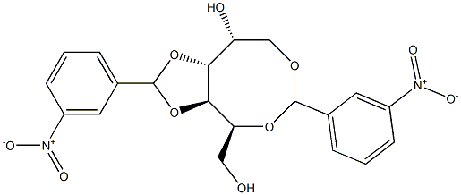 2-O,6-O:3-O,4-O-Bis(3-nitrobenzylidene)-D-glucitol 结构式