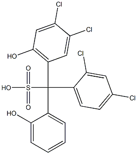 (2,4-Dichlorophenyl)(3,4-dichloro-6-hydroxyphenyl)(2-hydroxyphenyl)methanesulfonic acid 结构式