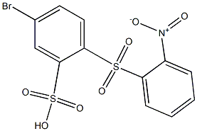 5-Bromo-2-[(2-nitrophenyl)sulfonyl]benzenesulfonic acid 结构式