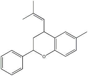 2-Phenyl-4-(2-methyl-1-propenyl)-6-methylchroman 结构式