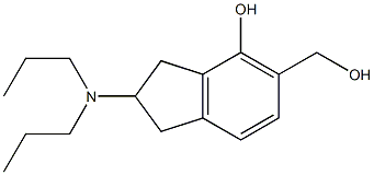 5-Hydroxymethyl-2-(dipropylamino)indan-4-ol 结构式