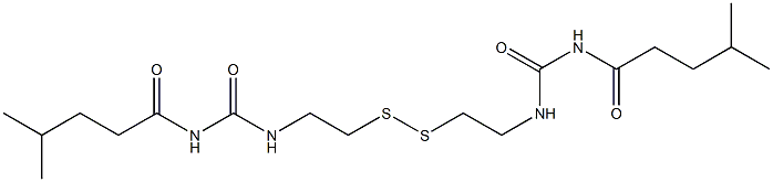 1,1'-[Dithiobis(2,1-ethanediyl)]bis(3-(4-methylpentanoyl)urea) 结构式