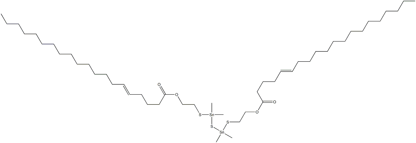 Bis[dimethyl[[2-(4-nonadecenylcarbonyloxy)ethyl]thio]stannyl] sulfide 结构式