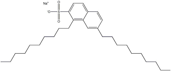 1,7-Didecyl-2-naphthalenesulfonic acid sodium salt 结构式