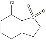Octahydro-7-chlorobenzo[b]thiophene 1,1-dioxide 结构式