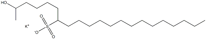 2-Hydroxyhenicosane-7-sulfonic acid potassium salt 结构式