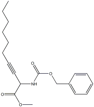 2-Benzyloxycarbonylamino-3-decynoic acid methyl ester 结构式