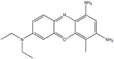 1,3-Diamino-7-(diethylamino)-4-methylphenoxazin-5-ium 结构式