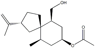 (2R,5S,6S,8S,10R)-8-Acetyloxy-10-methyl-2-(1-methylethenyl)spiro[4.5]decane-6-methanol 结构式