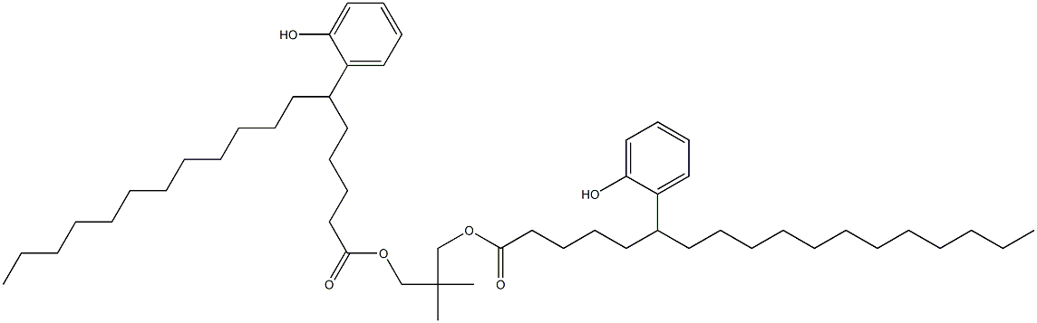 Bis[6-(2-hydroxyphenyl)stearic acid]2,2-dimethylpropane-1,3-diyl ester 结构式