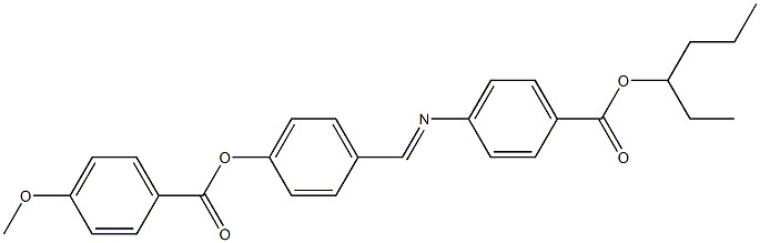 4-[4-(4-Methoxybenzoyloxy)benzylideneamino]benzoic acid (1-ethylbutyl) ester 结构式