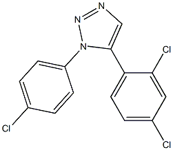 1-(4-Chlorophenyl)-5-(2,4-dichlorophenyl)-1H-1,2,3-triazole 结构式