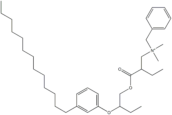 N,N-Dimethyl-N-benzyl-N-[2-[[2-(3-tridecylphenyloxy)butyl]oxycarbonyl]butyl]aminium 结构式