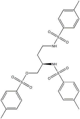 (+)-N,N'-[(R)-1-(p-Toluenesulfonyloxymethyl)trimethylene]bis(p-toluenesulfonamide) 结构式