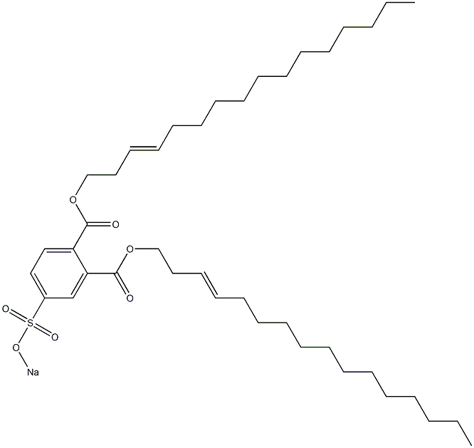 4-(Sodiosulfo)phthalic acid di(3-hexadecenyl) ester 结构式