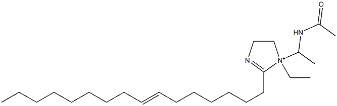 1-[1-(Acetylamino)ethyl]-1-ethyl-2-(7-hexadecenyl)-2-imidazoline-1-ium 结构式