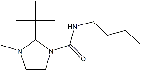 1-Methyl-2-(tert-butyl)-3-(butylcarbamoyl)imidazolidine 结构式