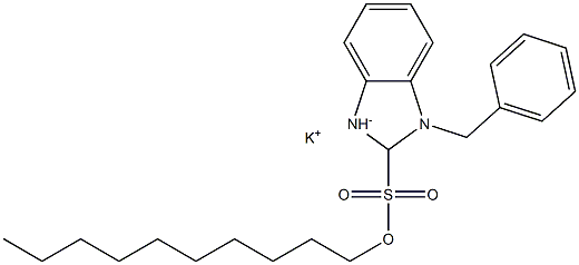 1-Benzyl-2-decyl-2,3-dihydro-1H-benzimidazole-2-sulfonic acid potassium salt 结构式