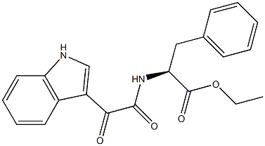 N-[[(1H-Indol-3-yl)carbonyl]carbonyl]-L-phenylalanine ethyl ester 结构式