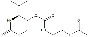 (-)-[(S)-1-[[(2-Acetyloxyethyl)carbamoyl]oxymethyl]-2-methylpropyl]carbamic acid methyl ester 结构式