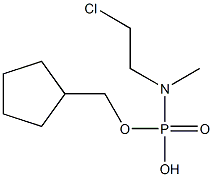 N-(2-Chloroethyl)-N-methylamidophosphoric acid hydrogen (cyclopentylmethyl) ester 结构式