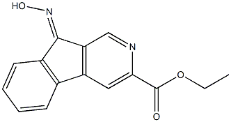 9-Hydroxyimino-9H-indeno[2,1-c]pyridine-3-carboxylic acid ethyl ester 结构式