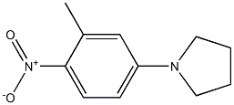 2-Methyl-1-nitro-4-(1-pyrrolidinyl)benzene 结构式