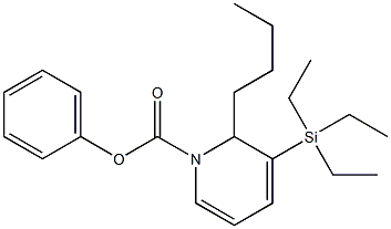 1,2-Dihydro-2-butyl-3-(triethylsilyl)pyridine-1-carboxylic acid phenyl ester 结构式