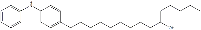 4-(10-Hydroxypentadecyl)phenylphenylamine 结构式