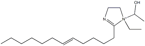 2-(5-Dodecenyl)-1-ethyl-1-(1-hydroxyethyl)-2-imidazoline-1-ium 结构式