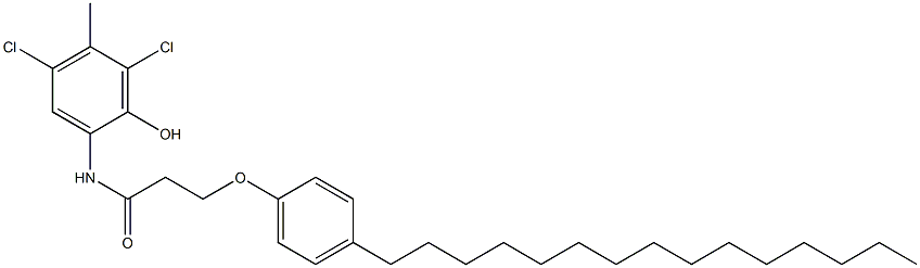 2-[3-(4-Pentadecylphenoxy)propanoylamino]-4,6-dichloro-5-methylphenol 结构式