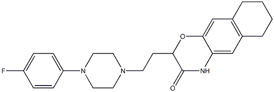 2-[2-[4-(4-Fluorophenyl)piperazin-1-yl]ethyl]-6,7,8,9-tetrahydro-2H-naphth[2,3-b][1,4]oxazin-3(4H)-one 结构式