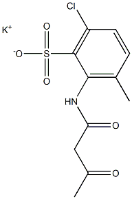 2-(Acetoacetylamino)-6-chloro-3-methylbenzenesulfonic acid potassium salt 结构式