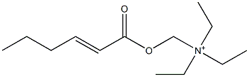 N,N-Diethyl-N-[(2-hexenoyloxy)methyl]ethanaminium 结构式