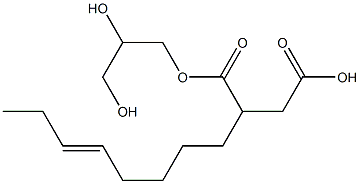 2-(5-Octenyl)succinic acid hydrogen 1-(2,3-dihydroxypropyl) ester 结构式