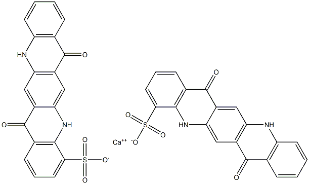 Bis[5,7,12,14-tetrahydro-7,14-dioxoquino[2,3-b]acridine-4-sulfonic acid]calcium salt 结构式