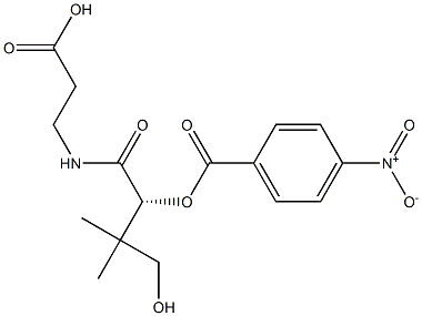 (+)-3-[[(R)-2-(p-Nitrobenzoyloxy)-4-hydroxy-3,3-dimethyl-1-oxobutyl]amino]propanoic acid 结构式