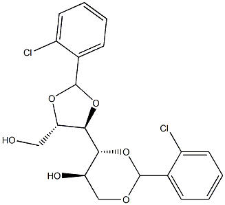 2-O,3-O:4-O,6-O-Bis(2-chlorobenzylidene)-D-glucitol 结构式