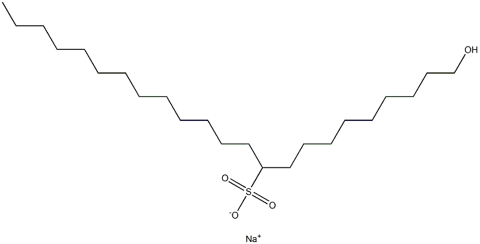 1-Hydroxytricosane-10-sulfonic acid sodium salt 结构式