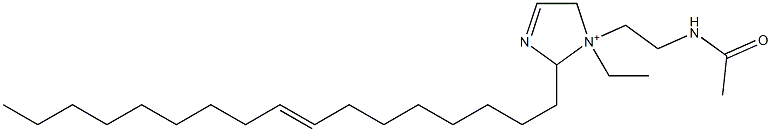 1-[2-(Acetylamino)ethyl]-1-ethyl-2-(8-heptadecenyl)-3-imidazoline-1-ium 结构式