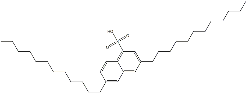 3,6-Didodecyl-1-naphthalenesulfonic acid 结构式