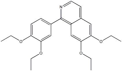 1-(3,4-Diethoxyphenyl)-6,7-diethoxyisoquinoline 结构式
