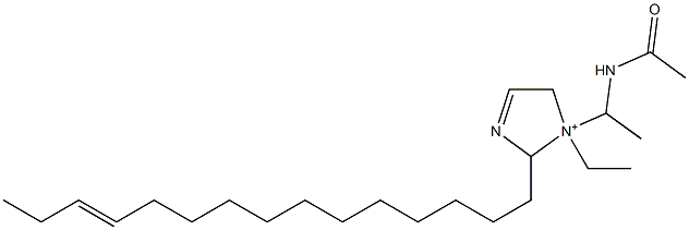 1-[1-(Acetylamino)ethyl]-1-ethyl-2-(12-pentadecenyl)-3-imidazoline-1-ium 结构式